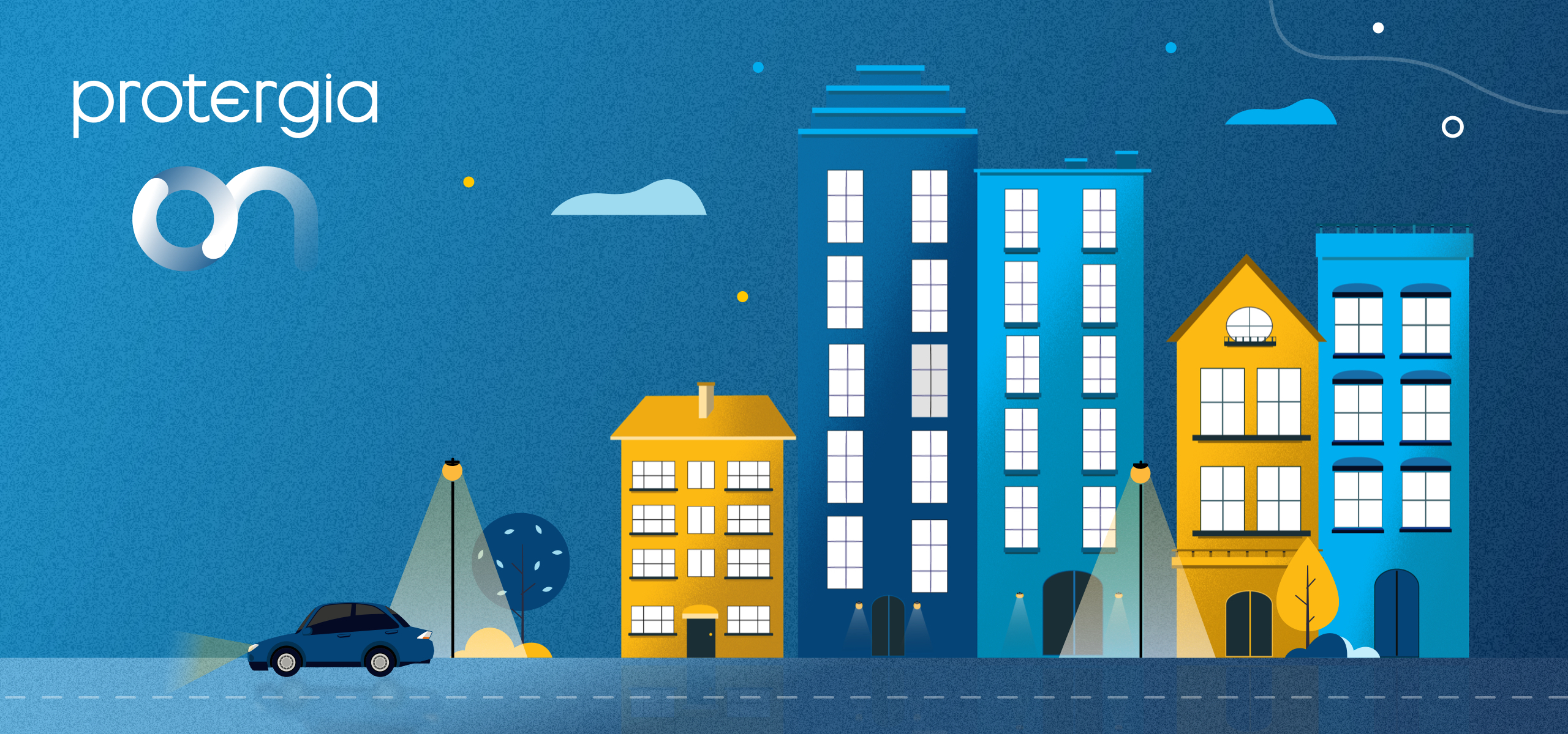 Protergia On onboarding app — illustrated step screen